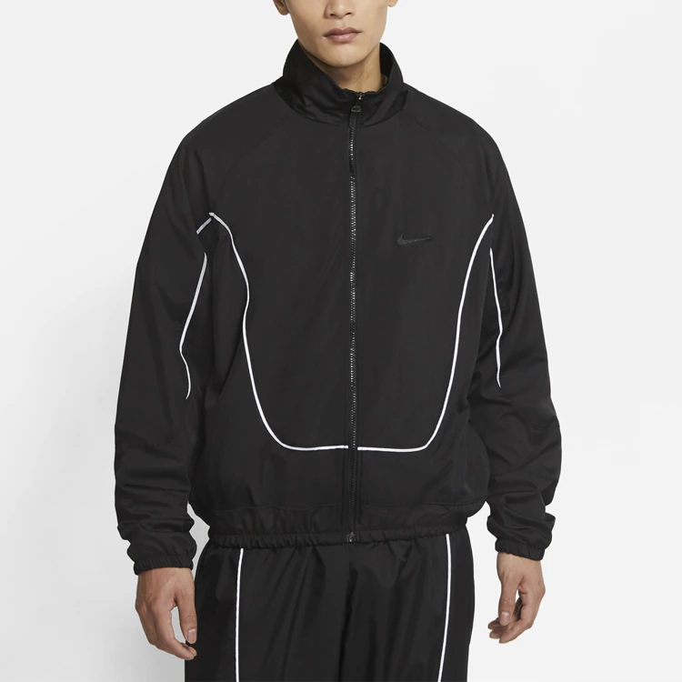 Nike Jackets Black Stand Collar Moderate