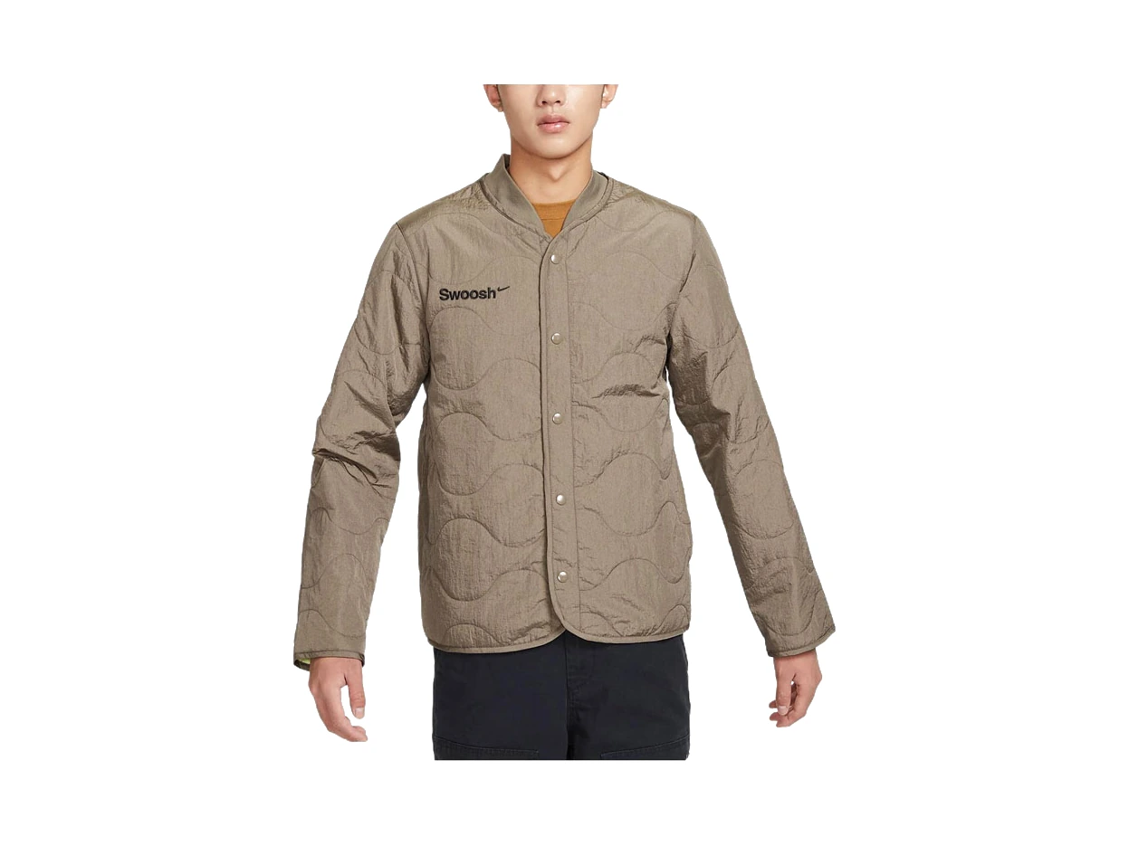 Nike Jackets Brown Baseball Collar