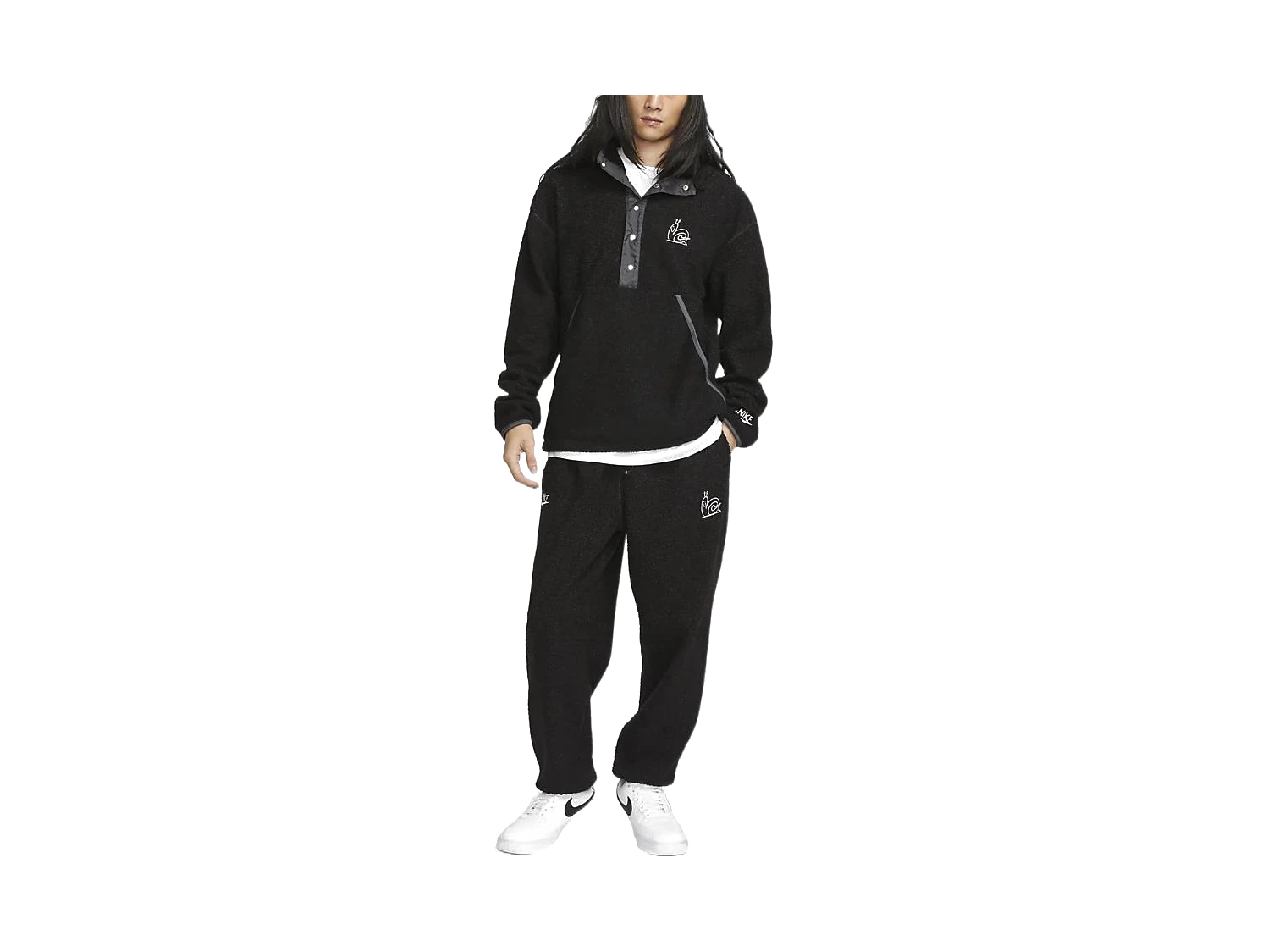 Nike Jackets Black Stand Collar Moderate