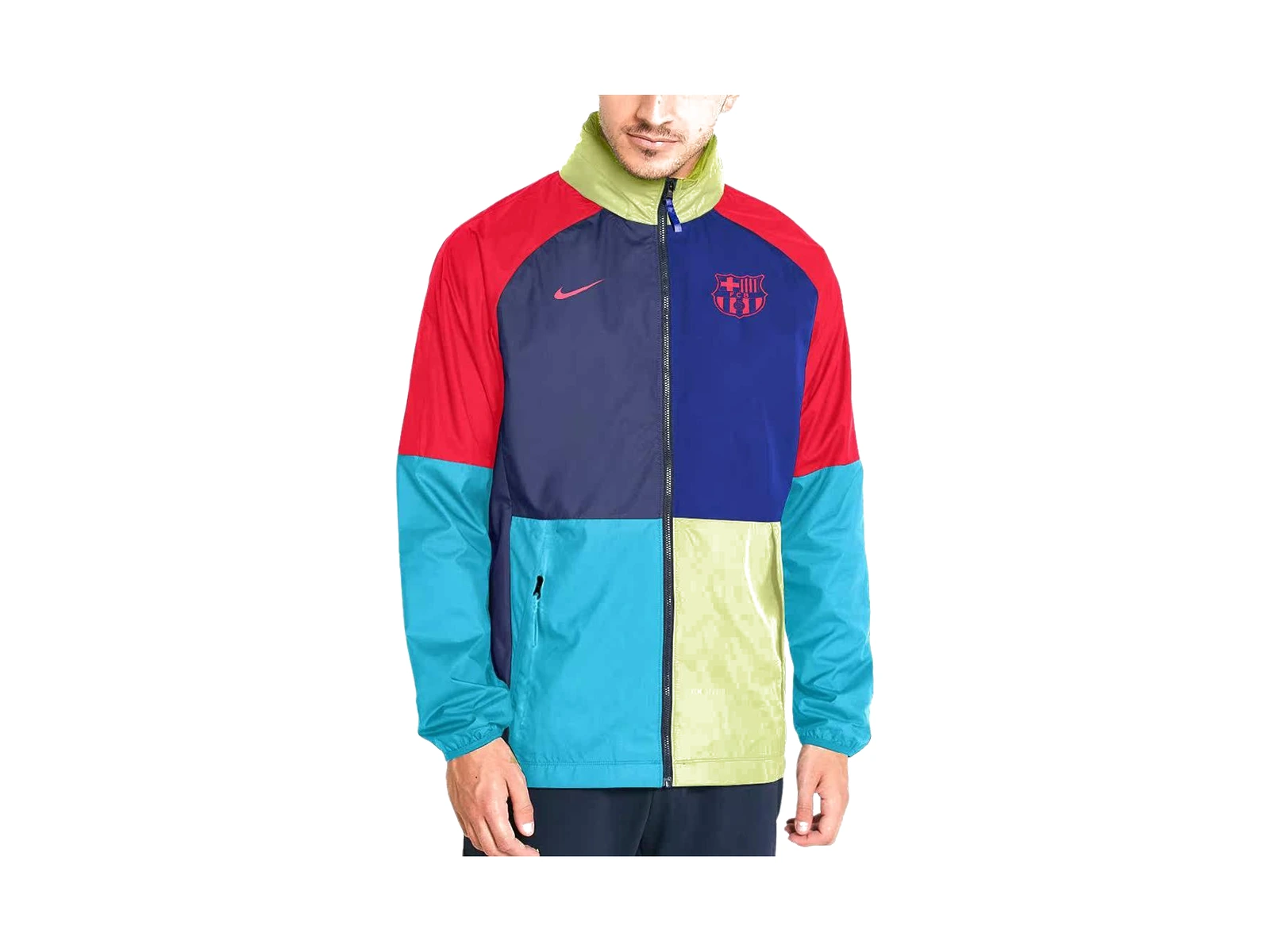 Nike Jackets Dark Blue Stand Collar