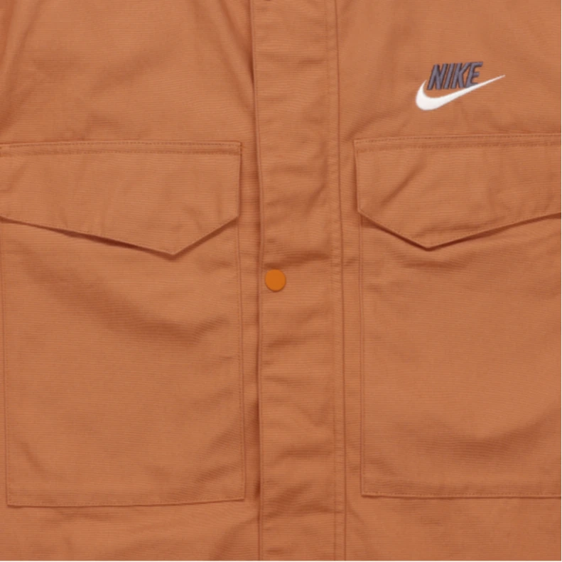 Nike Jackets Orange Stand Collar