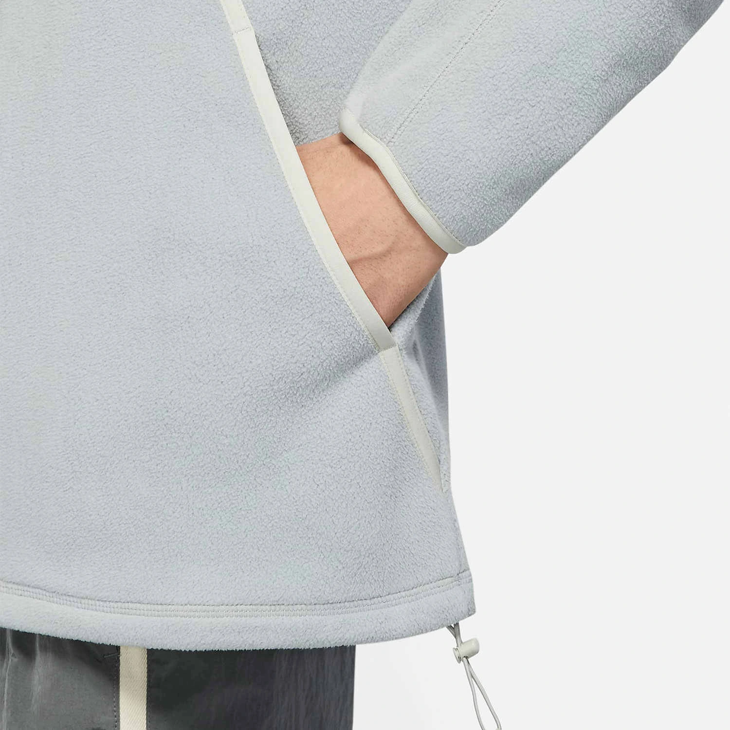 Nike Jackets Light Gray Hooded Thickened
