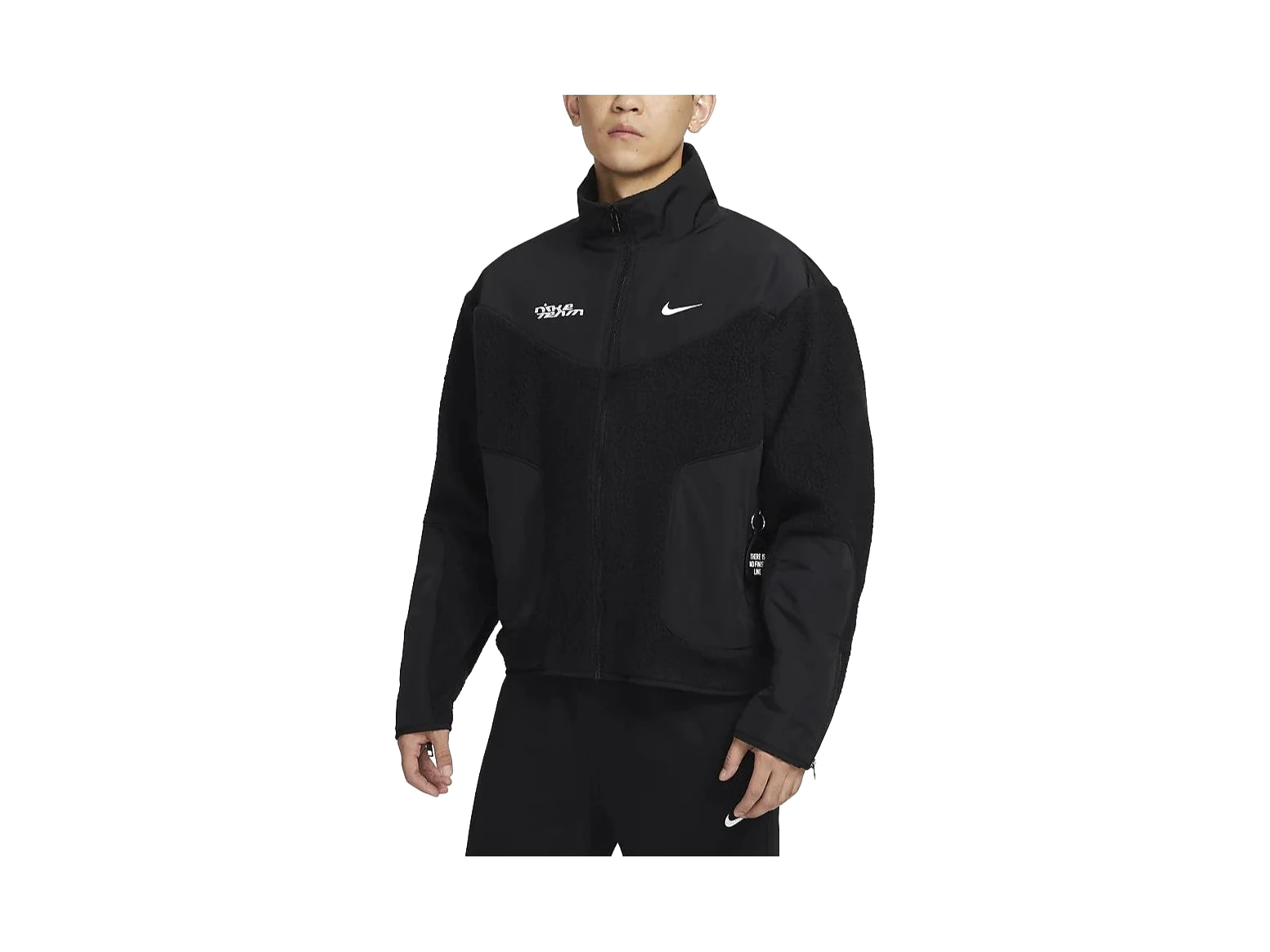 Nike Jackets Black Stand Collar Moderate