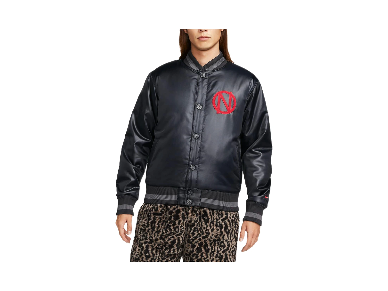Nike Jackets Black Baseball Collar
