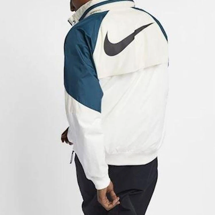 Nike Jackets Green White Stand Collar