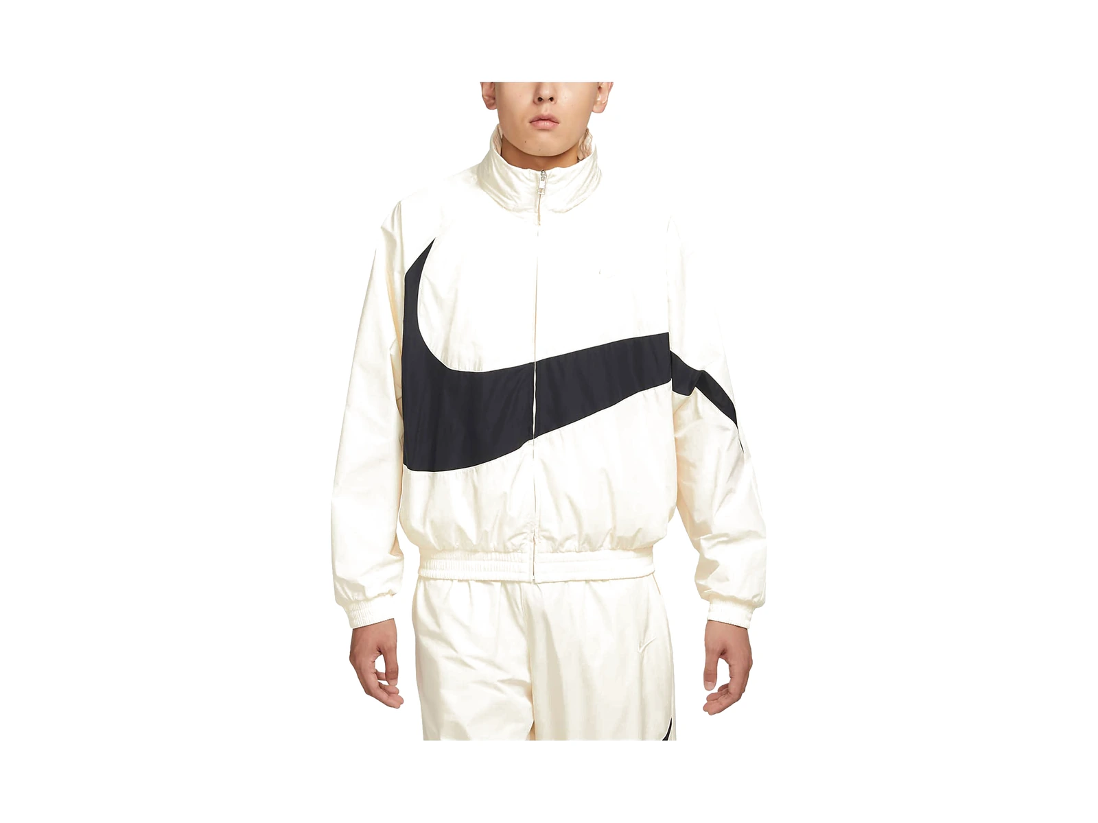 Nike Swoosh Logo Woven Jacket Coconut