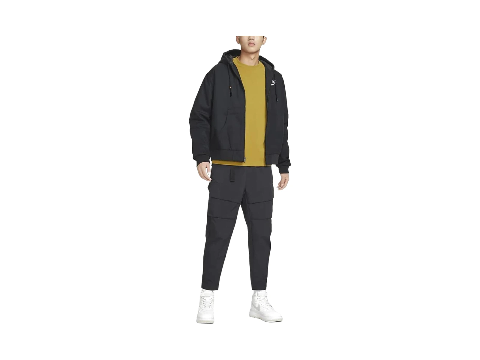 Nike Jackets Black Hooded Moderate Other