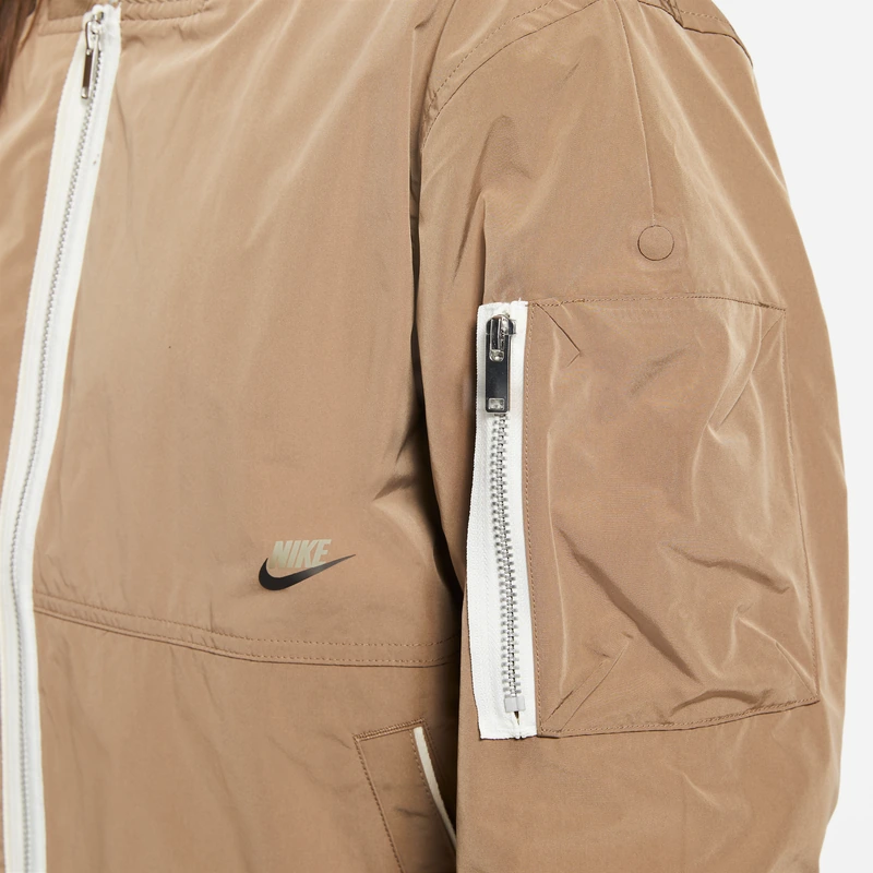 Nike Jackets Khaki Baseball Collar