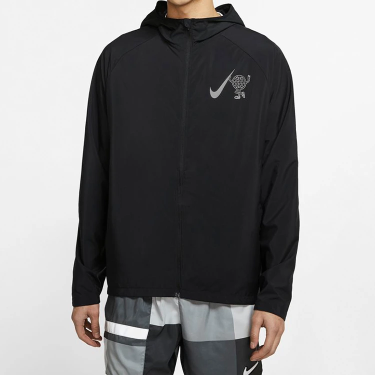Nike Jackets Black Hooded Moderate Other