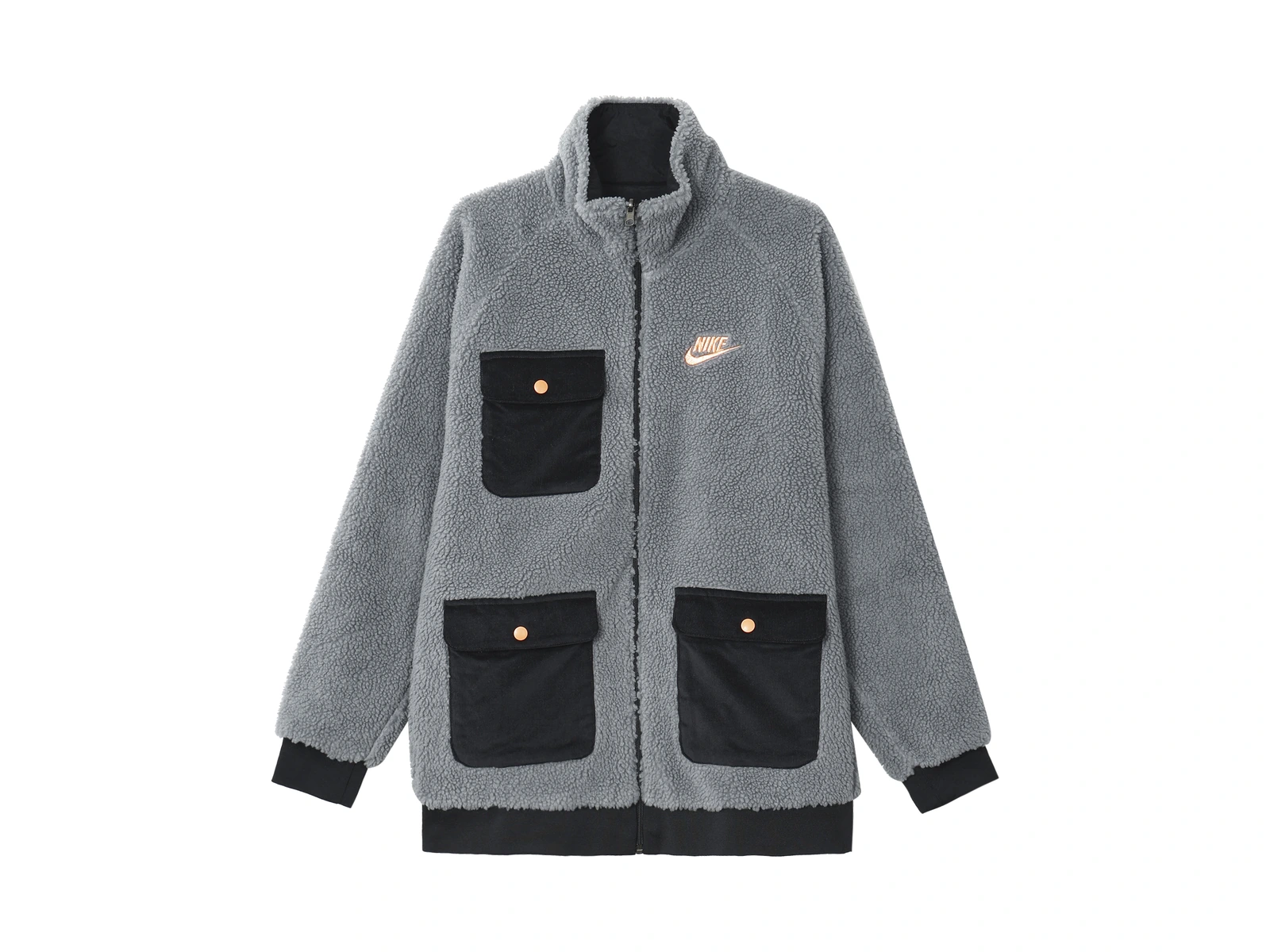 Nike Jackets Cool Gray Stand Collar