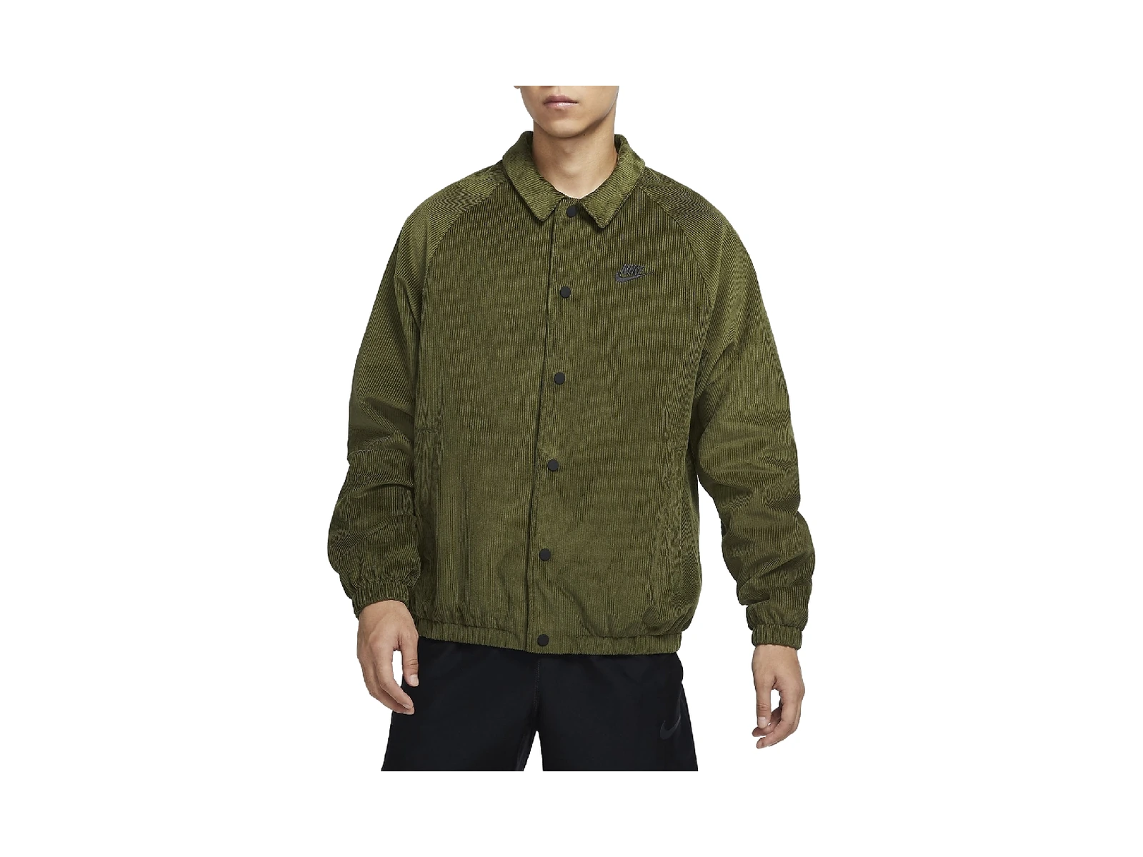 Nike Jackets Green Lapel Moderate