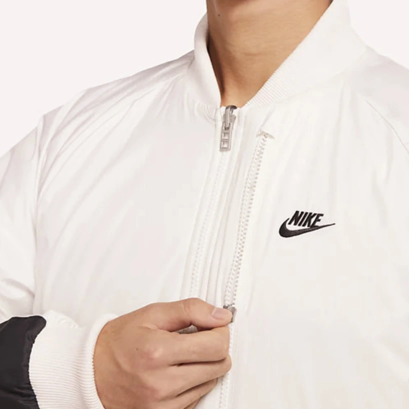 Nike Jackets White Baseball Collar