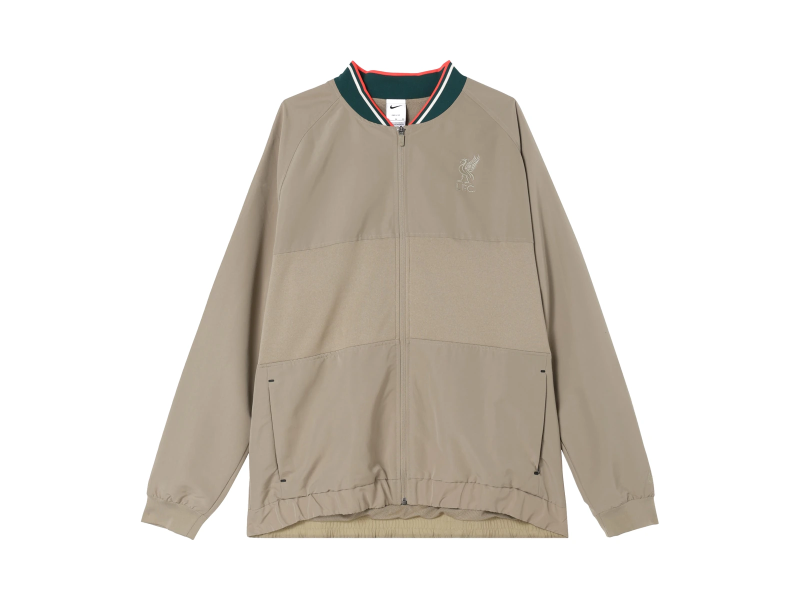 Nike Jackets Khaki Baseball Collar