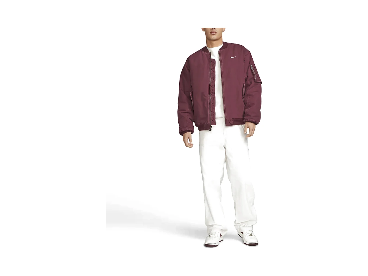 Nike Jackets Red Baseball Collar