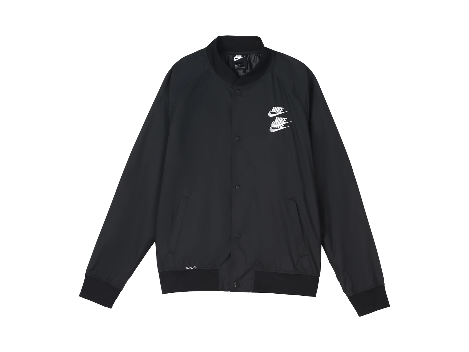 Nike Jackets Black Baseball Collar