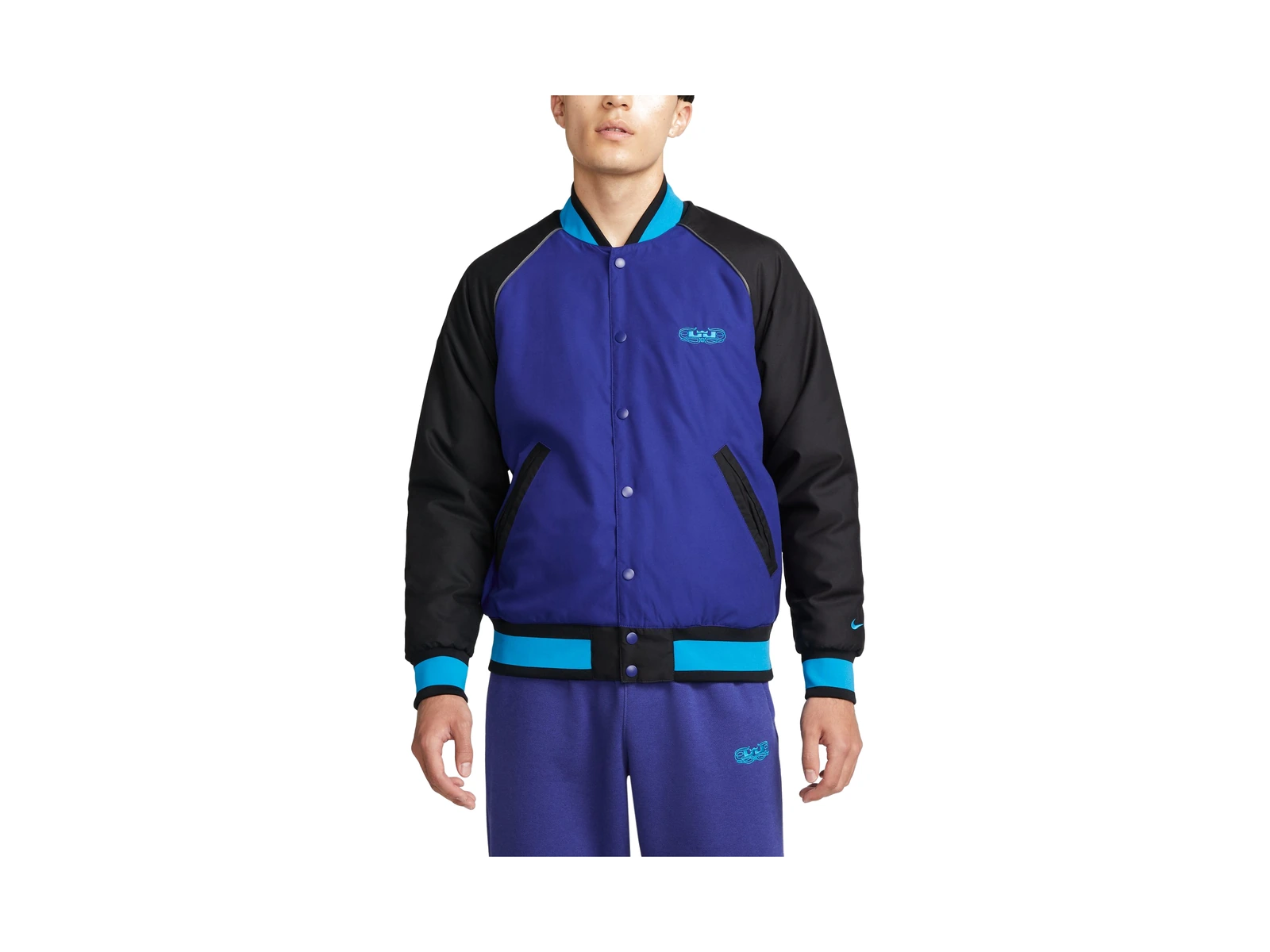 Nike Jackets Blue Stand Collar Moderate