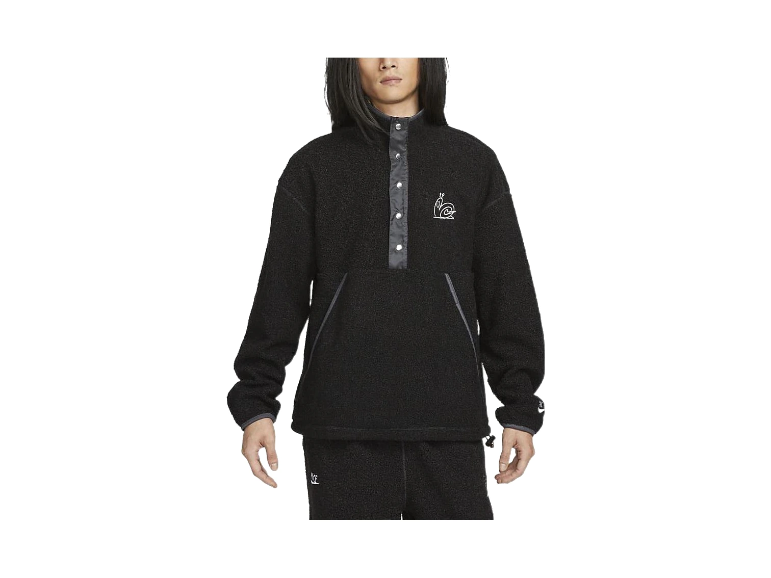 Nike Jackets Black Stand Collar Moderate
