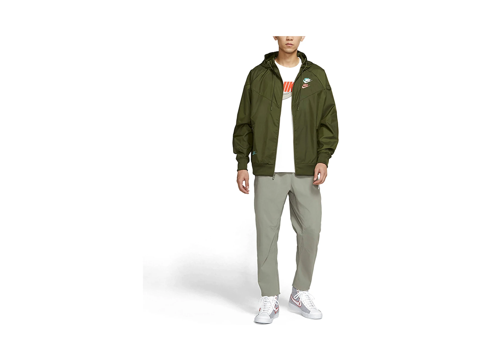 Nike Jackets Olive Green Hooded Moderate