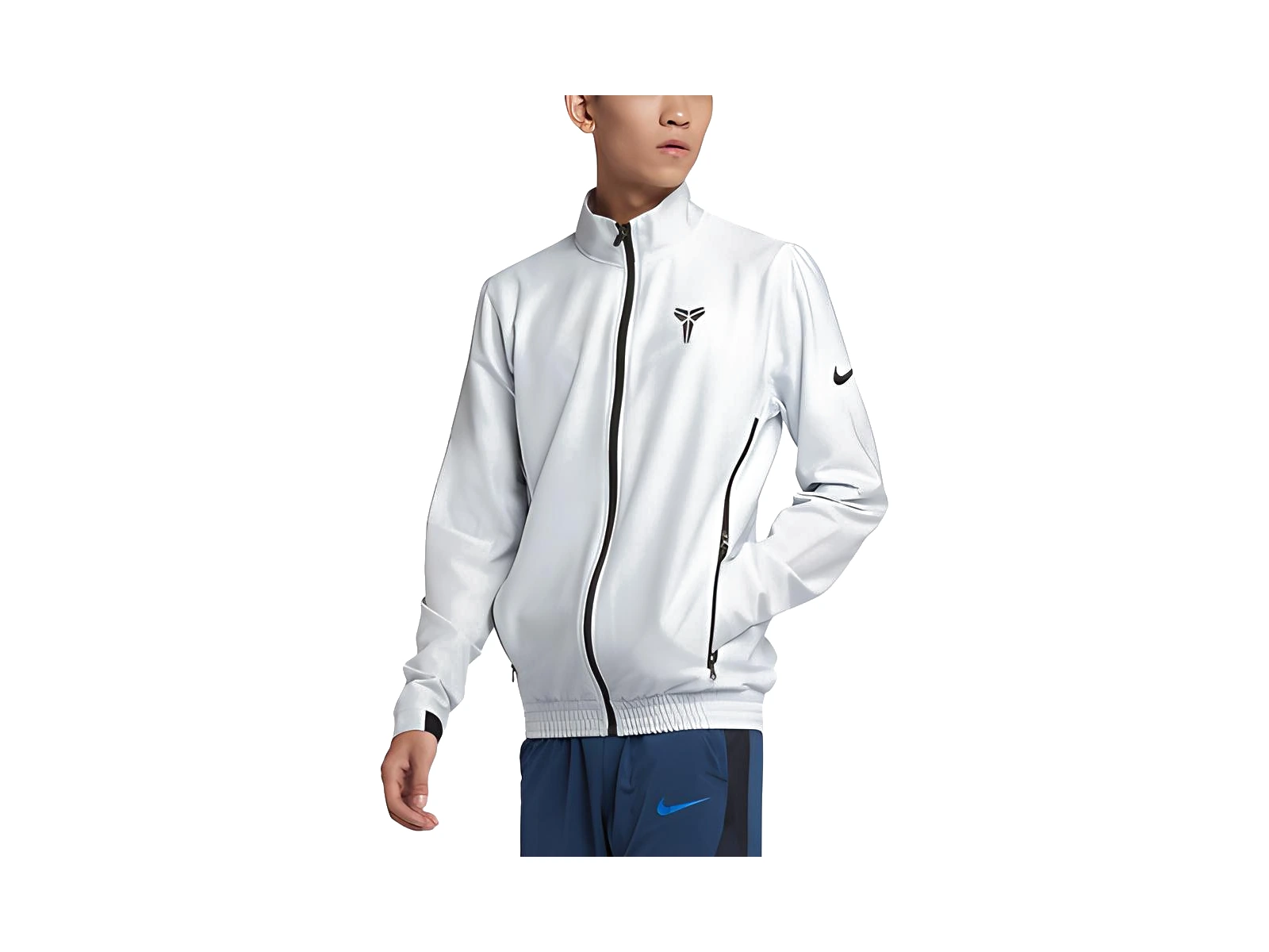 Nike Jackets White Stand Collar Moderate