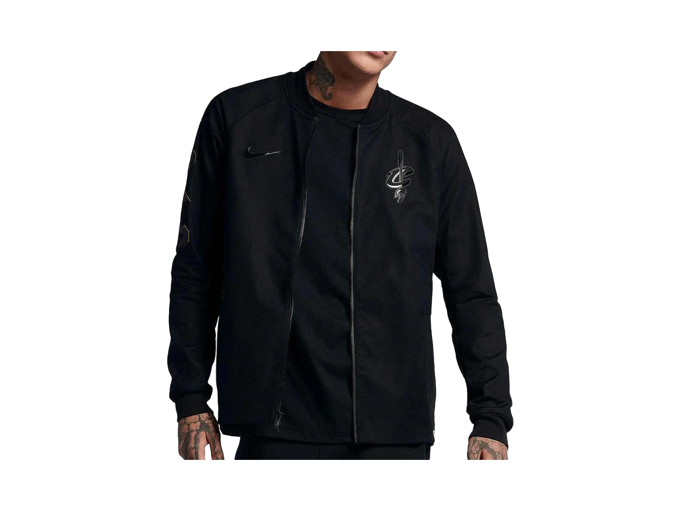 Nike Jackets Black Baseball Collar