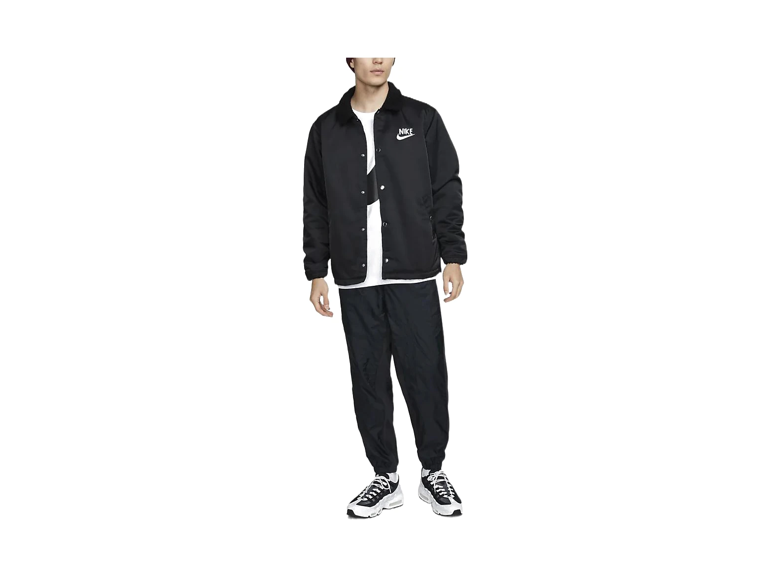 Nike Jackets Black Lapel Moderate