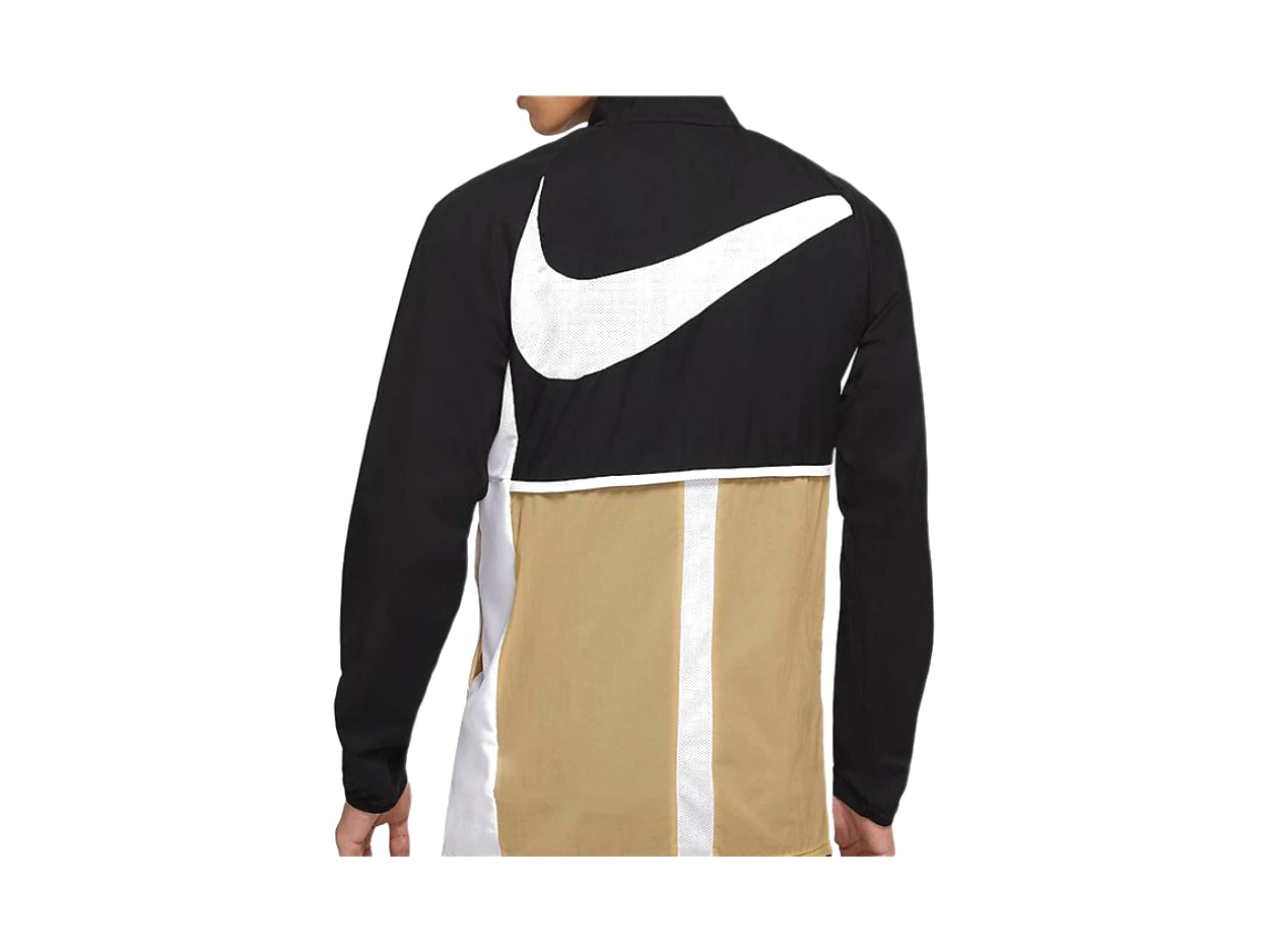 Nike Jackets Black Gold Stand Collar