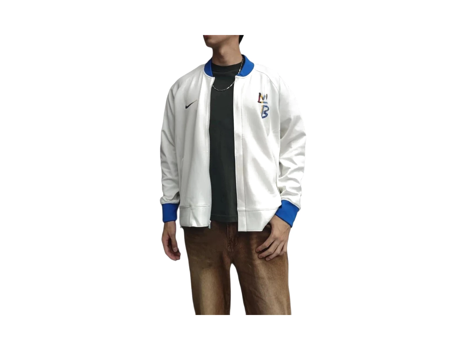 Nike Jackets White Baseball Collar