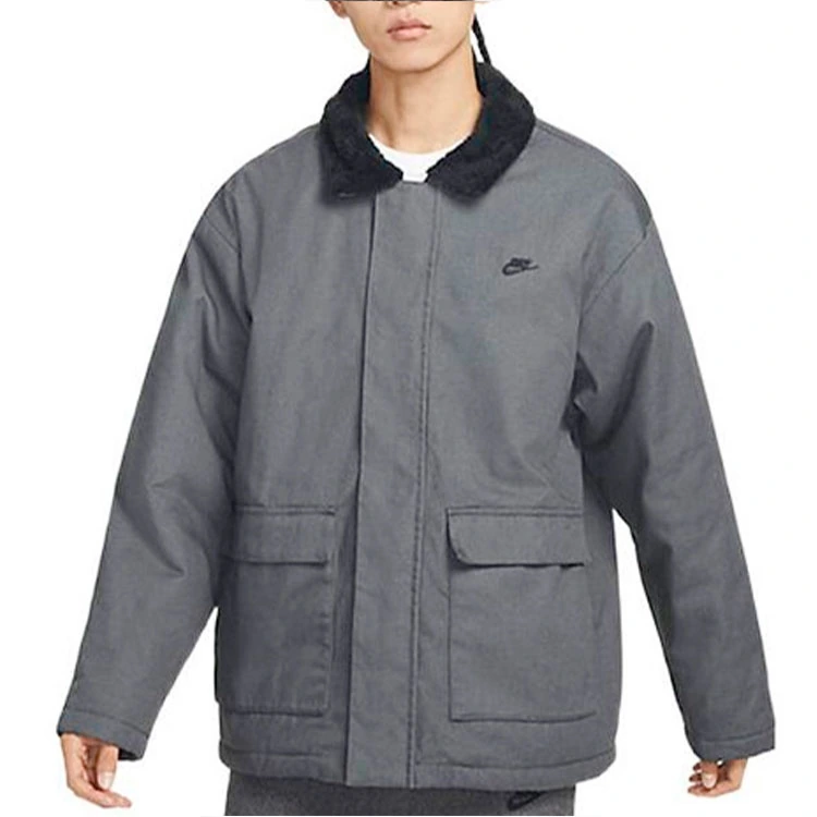 Nike Jackets Gray Lapel Thickened Other