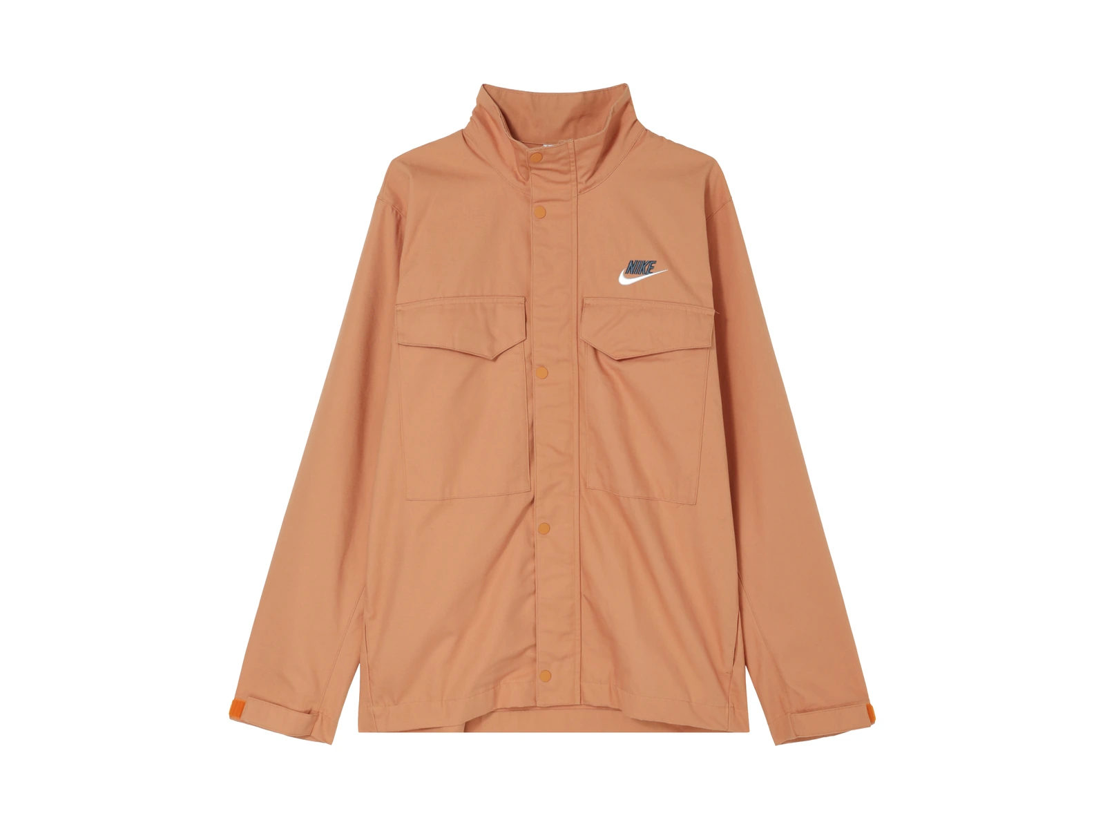 Nike Jackets Orange Stand Collar