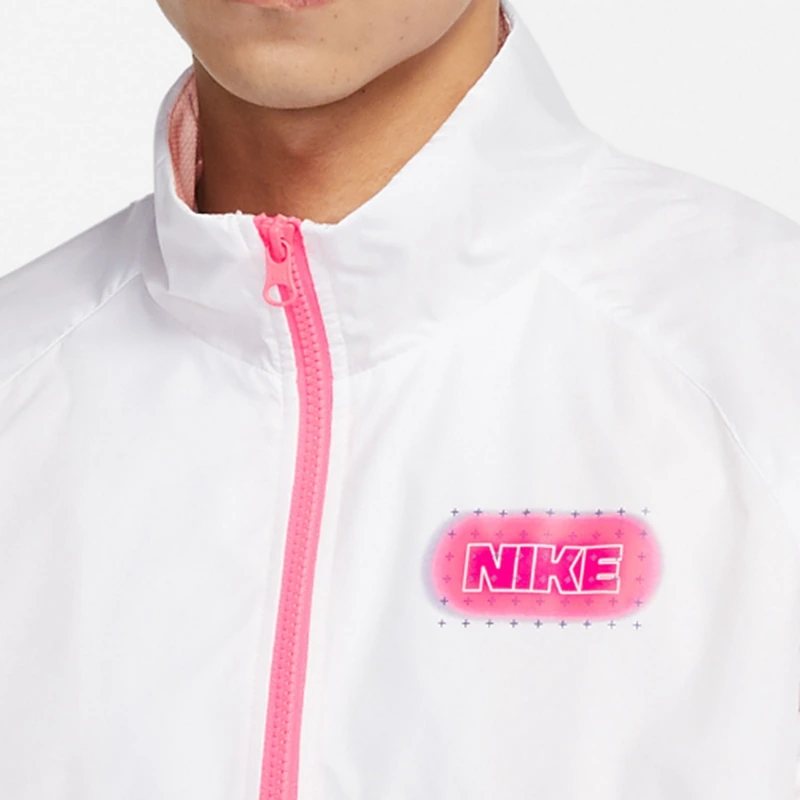 Nike Jackets White Stand Collar Moderate