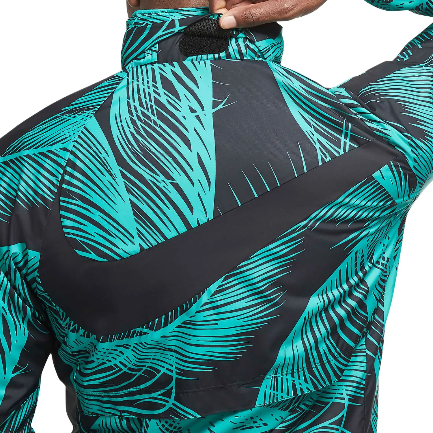 Nike Jackets Peacock Green Stand Collar