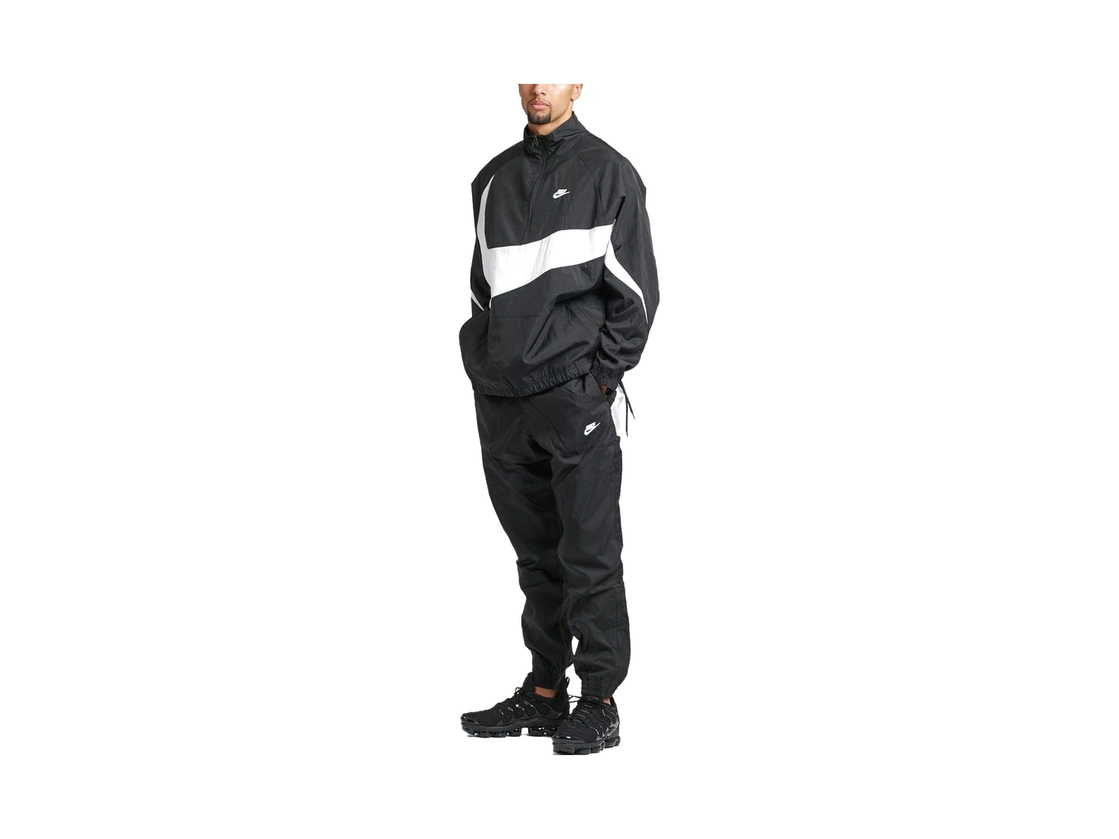 Nike Jackets Black Stand Collar Moderate