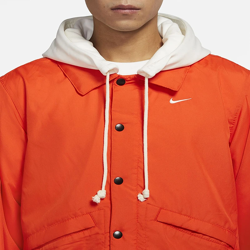 Nike Jackets Orange Red Hooded