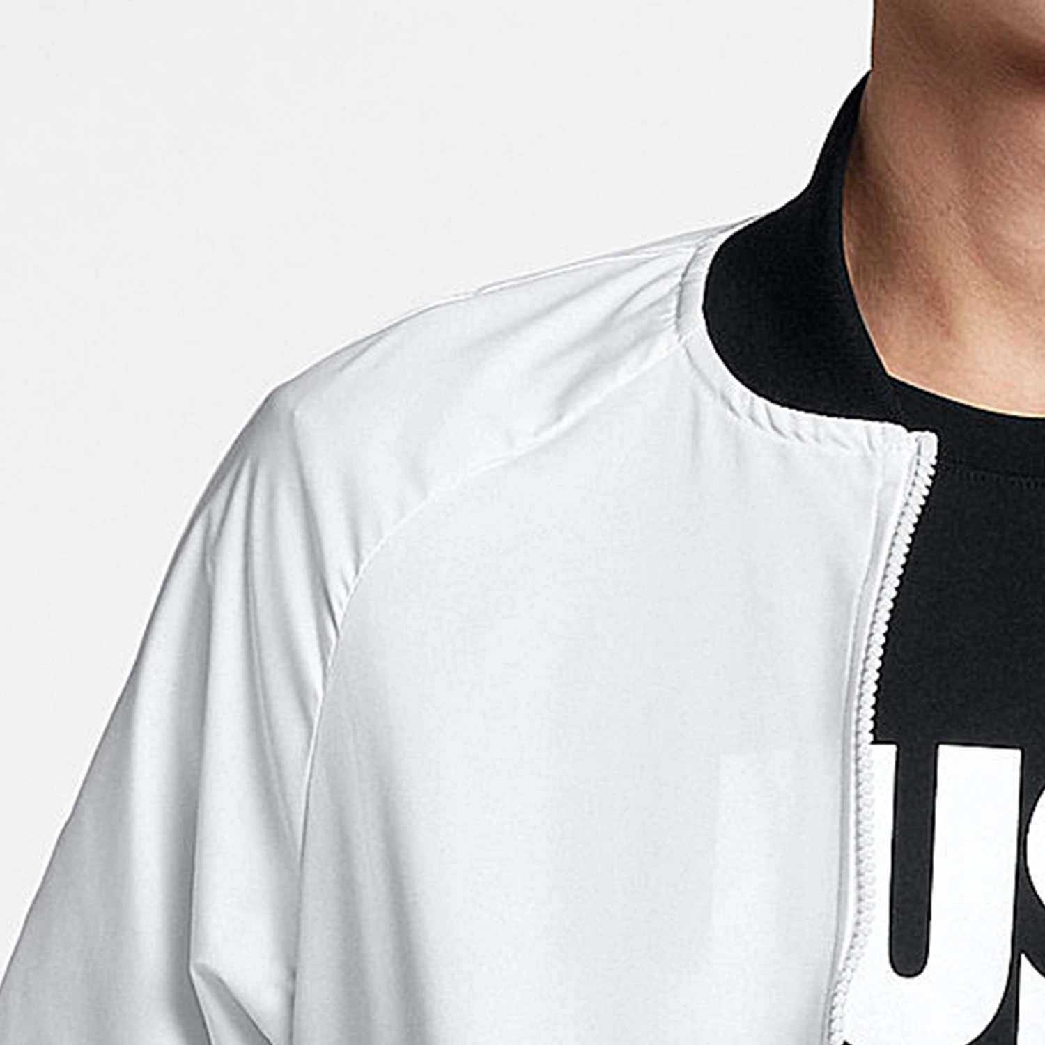 Nike Jackets White Baseball Collar