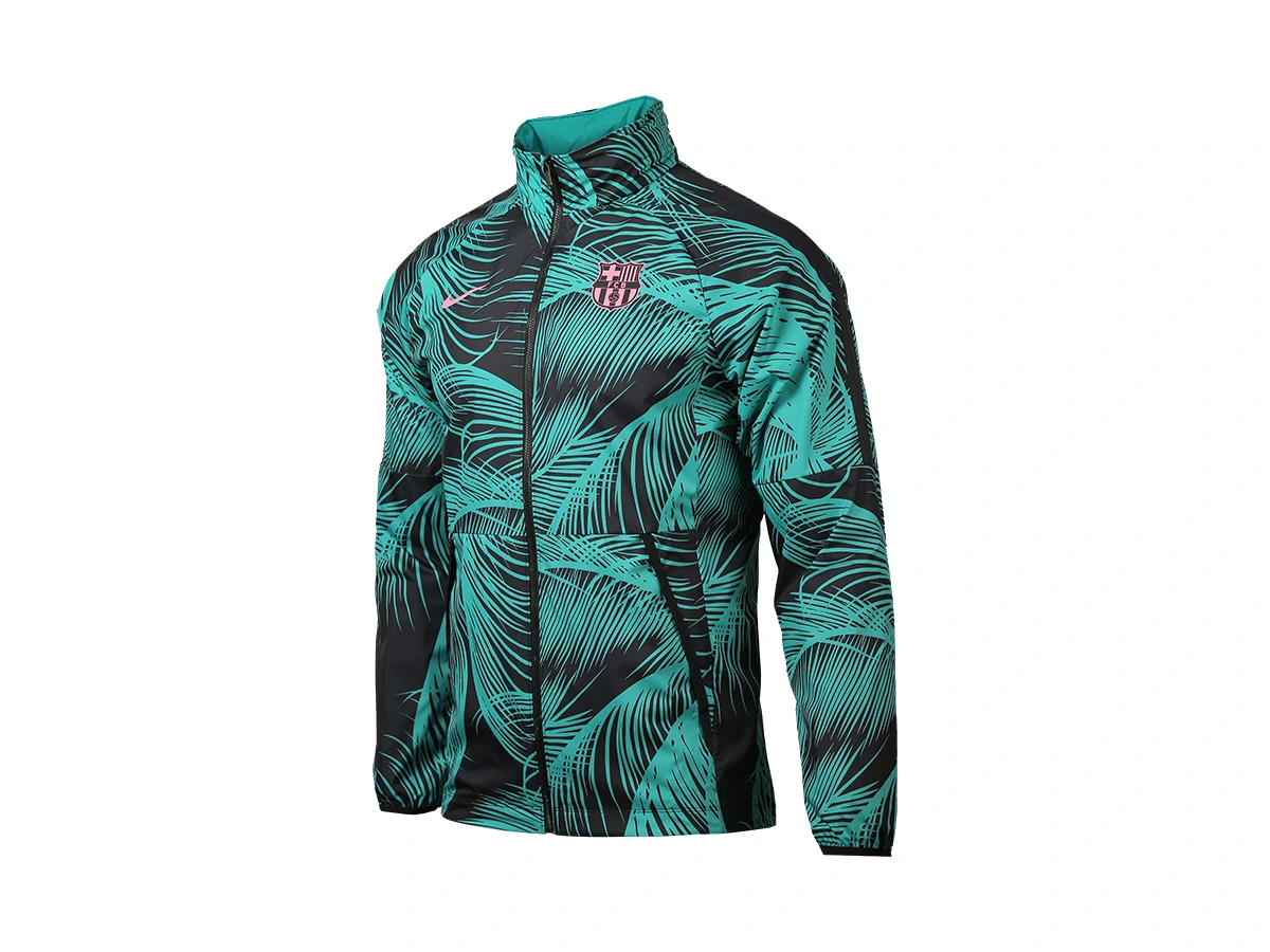 Nike Jackets Peacock Green Stand Collar