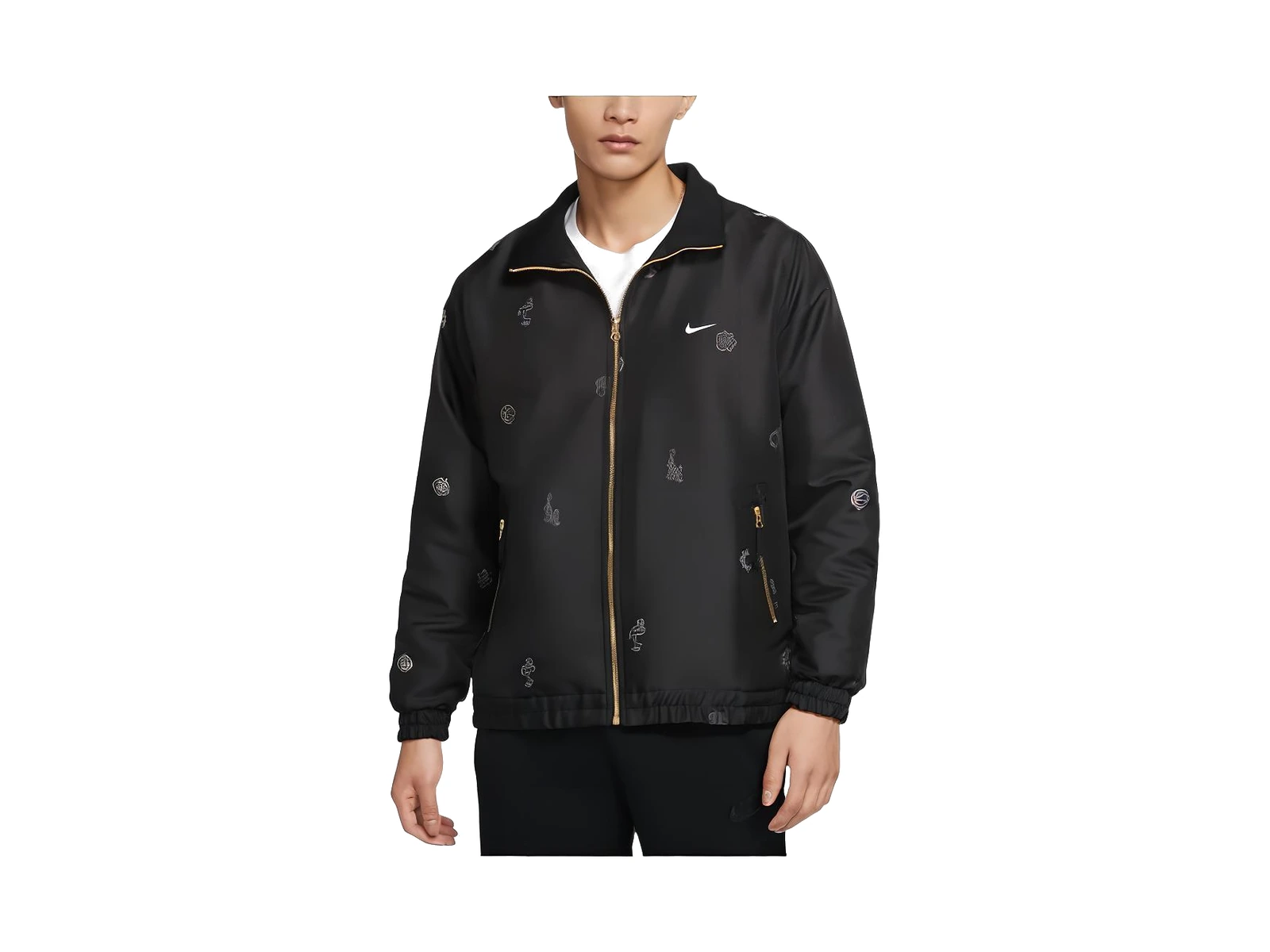 Nike Jackets Black Lapel Moderate