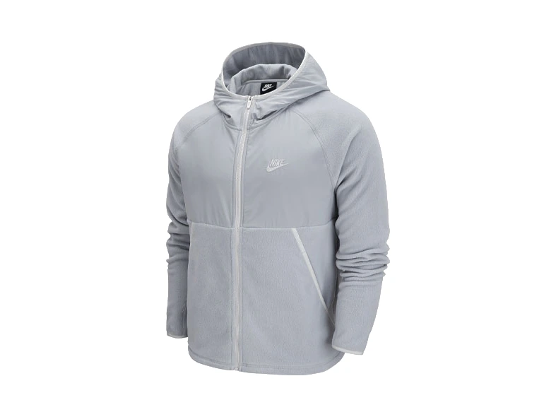 Nike Jackets Light Gray Hooded Thickened
