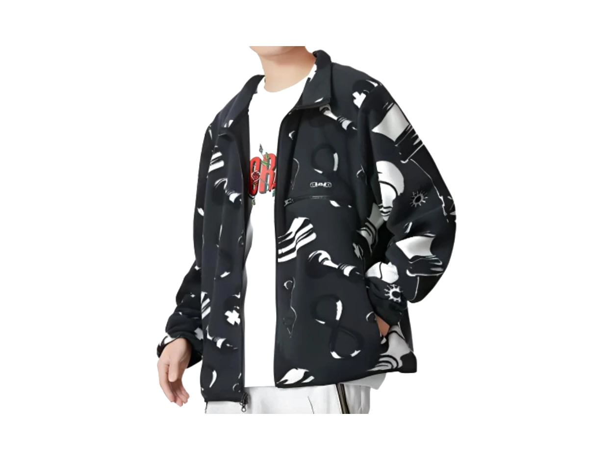 Nike Jackets Black Stand Collar Moderate