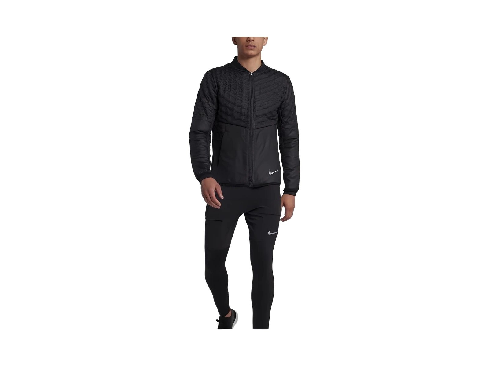 Nike Jackets Black Stand Collar Moderate