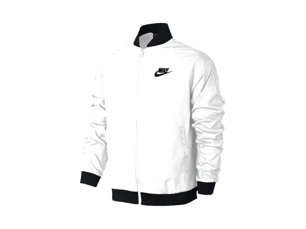 Nike Jackets White Baseball Collar