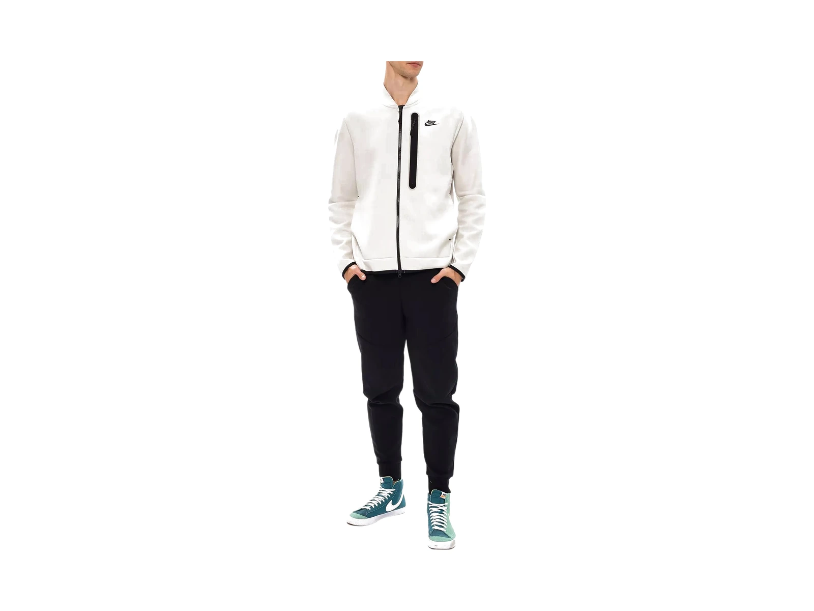 Nike Jackets White Baseball Collar