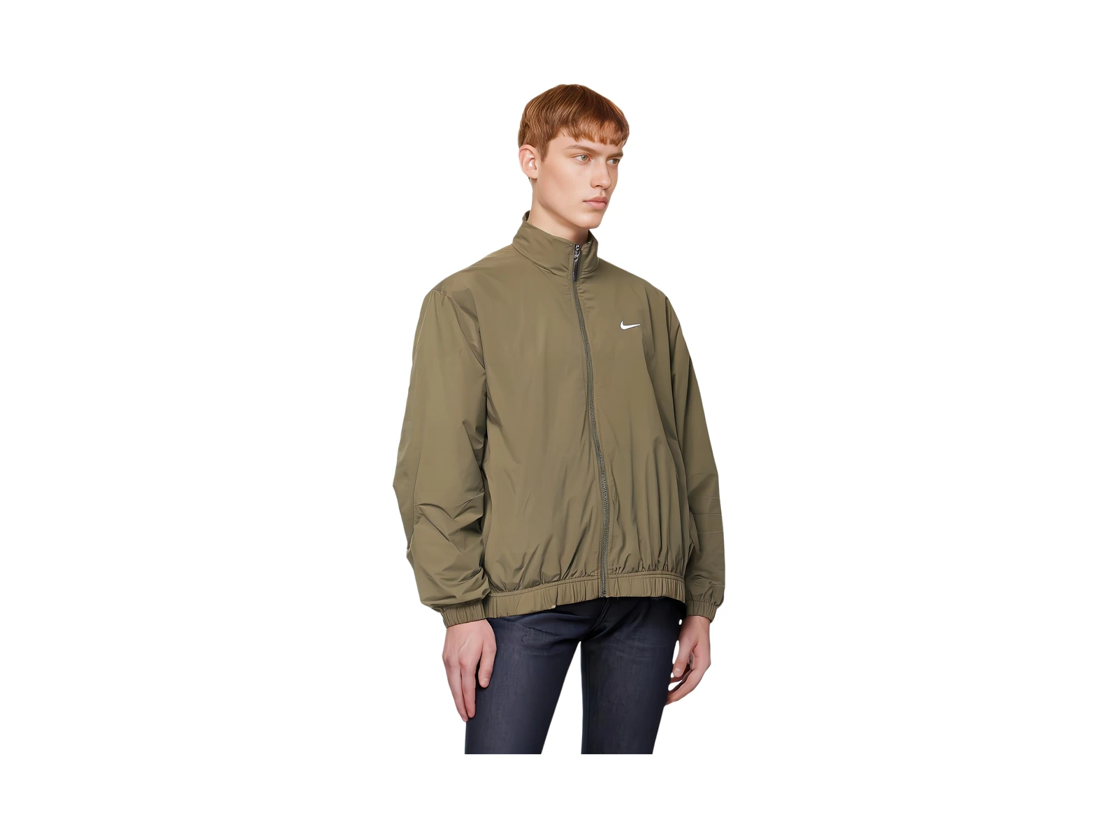 Nike Jackets Olive Gray Stand Collar