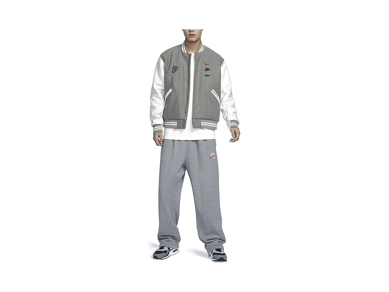 Nike Jackets Gray Baseball Collar