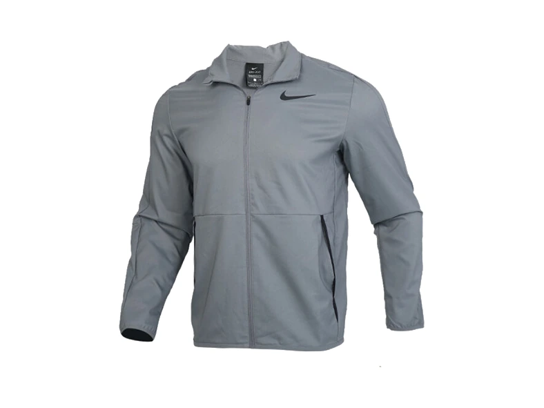Nike Dri-Fit Jackets Gray Stand Collar