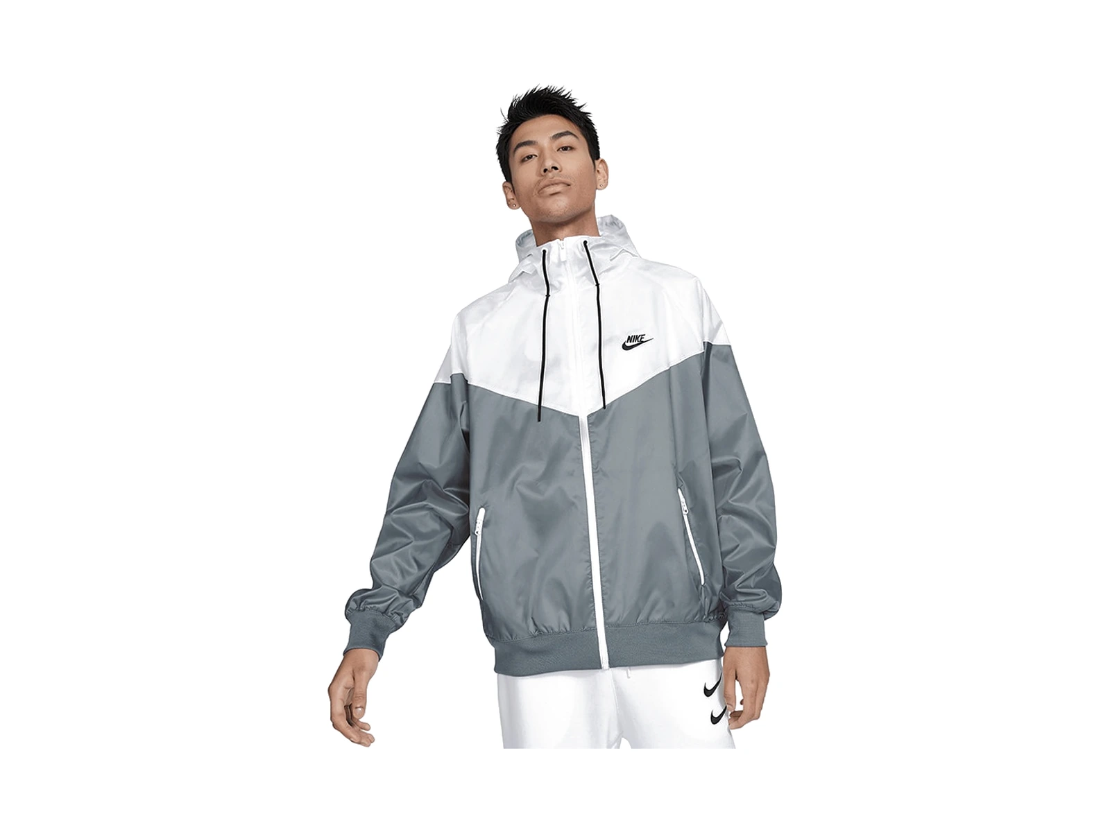 Nike Jackets Gray White Moderate