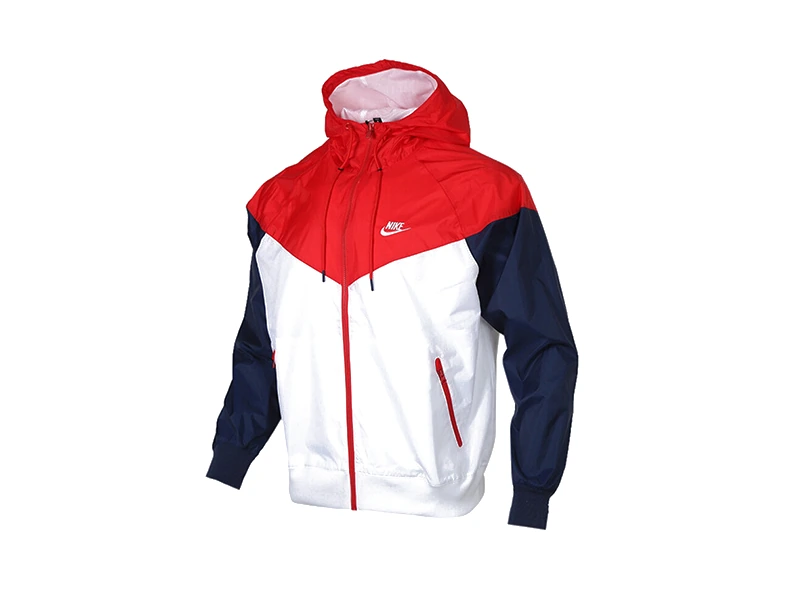 Nike Jackets Red White Hooded Moderate