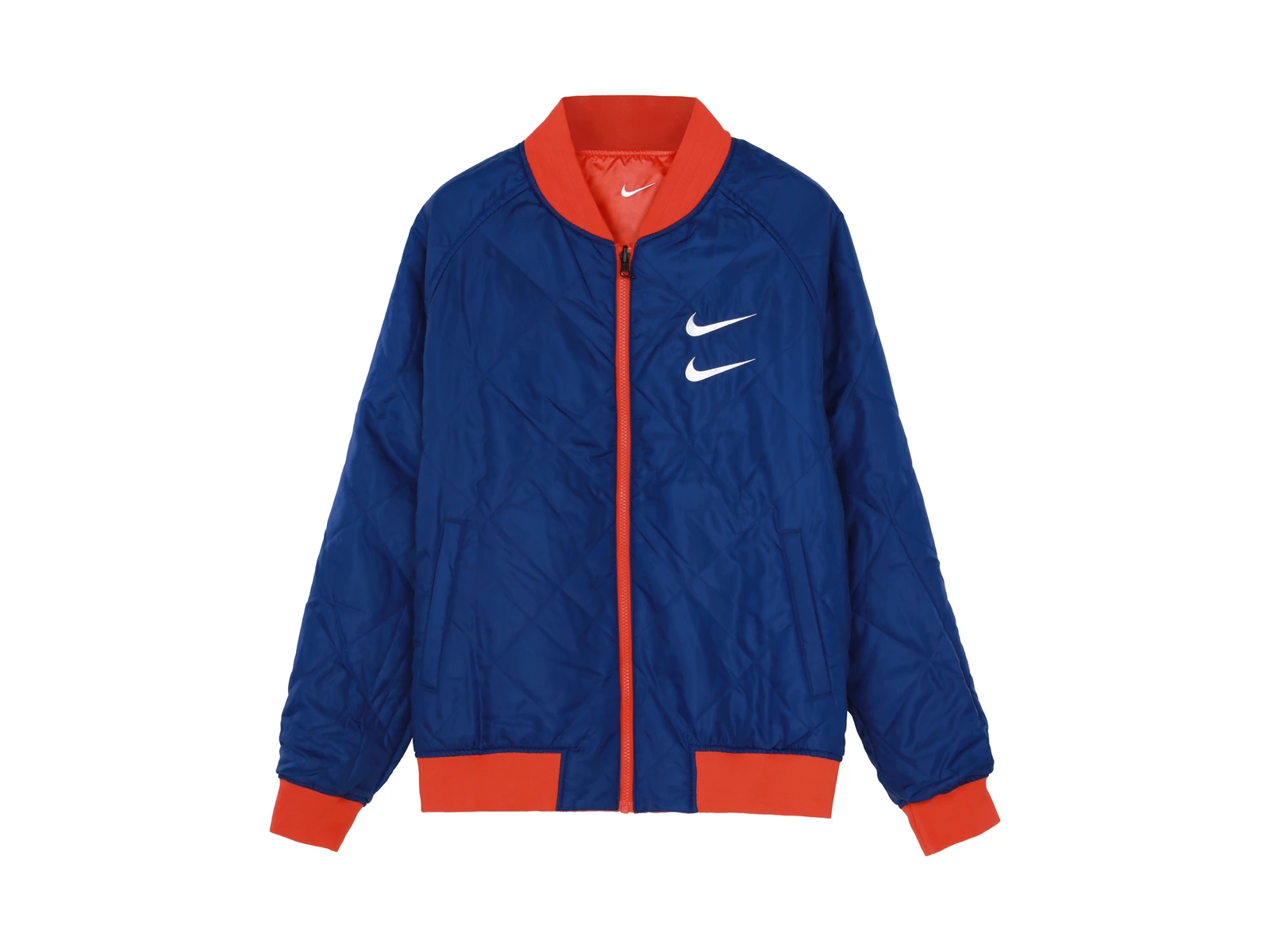 Nike Jackets Orange Baseball Collar