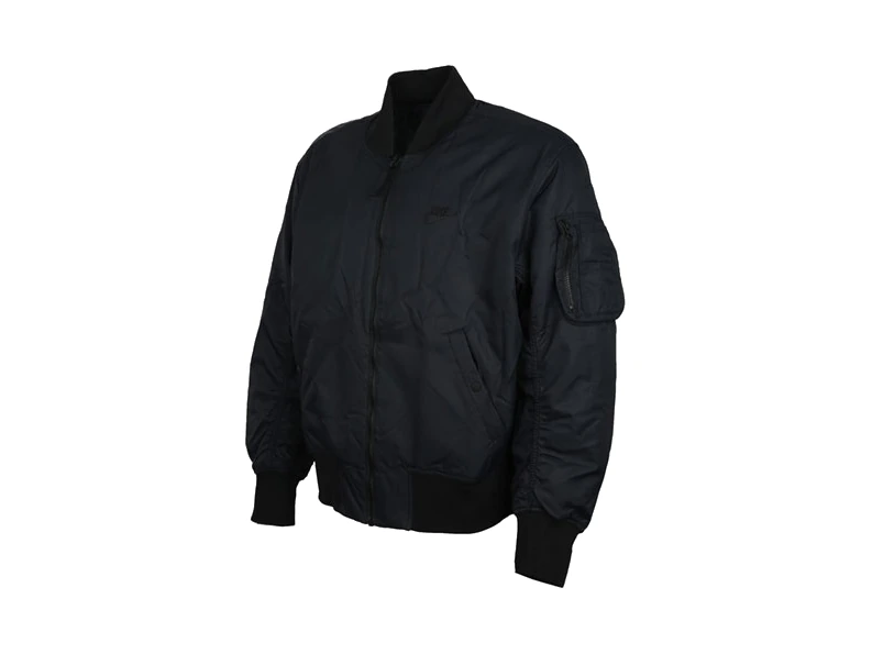 Nike Jackets Black Baseball Collar