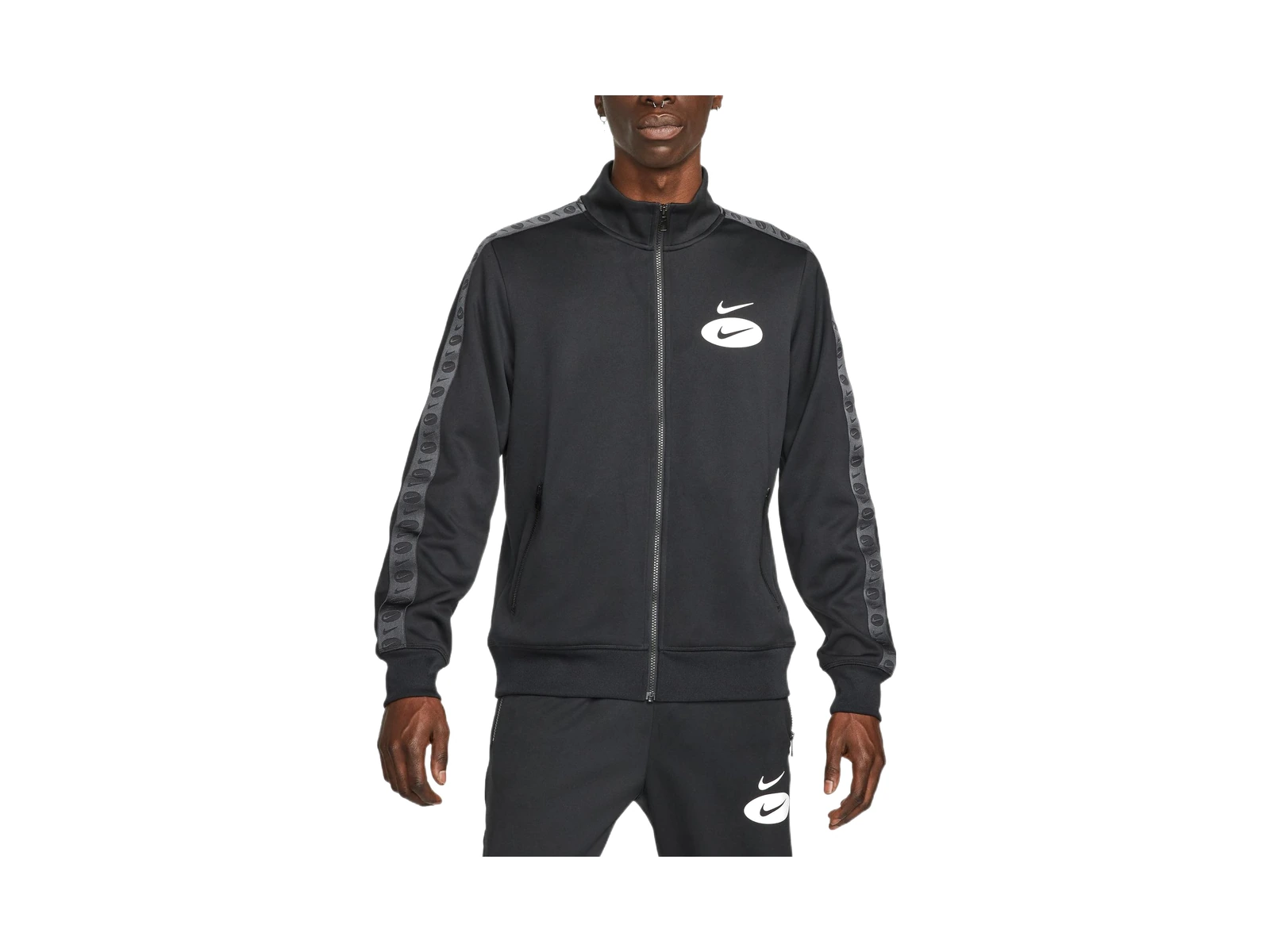 Nike Jackets Black Baseball Collar