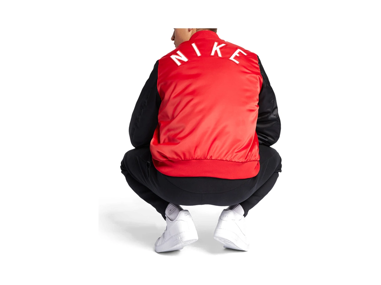 Nike Jackets Red Baseball Collar